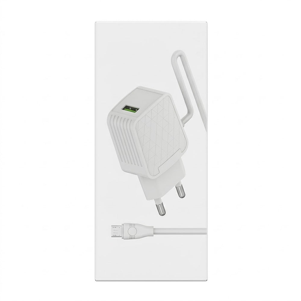 ORO OR-51 2.1A Max Output Micro USB Cable Wall Charger
