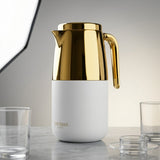 White & Gold Dual-Tone Vacuum Flask / Thermal Tea Pot