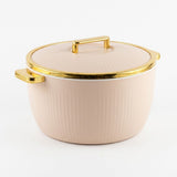 Elegant Soft Pink & Gold Insulated Hotpot / Casserole