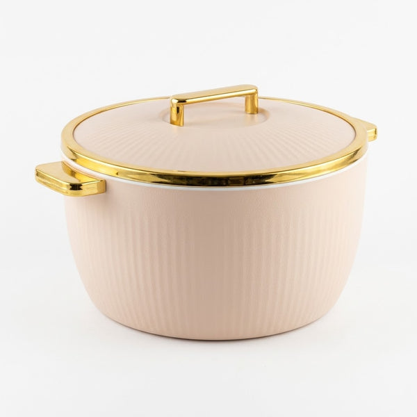 Elegant Soft Pink & Gold Insulated Hotpot / Casserole