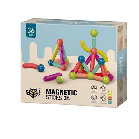 Magnetic Construction Set - 36 Pieces