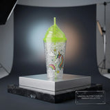 Green Unicorn Ice Glitter Tumbler with Swirl Lid and Straw