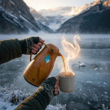 Swan Wooden Grain Finish Vacuum Flask / Thermal Tea Pot