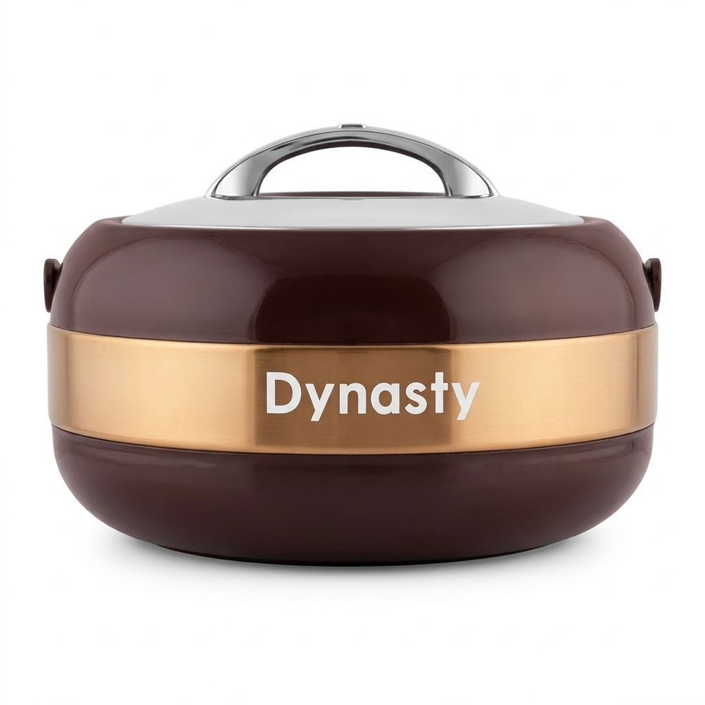 Dynasty Premium Dark Brown & Rose Gold Insulated Hotpot / Casserole