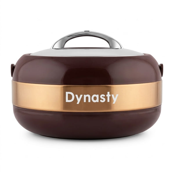 Dynasty Premium Dark Brown & Rose Gold Insulated Hotpot / Casserole