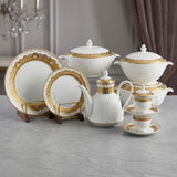 Luxury Bone China Crockery Dinner Set (Complete Tableware Set)