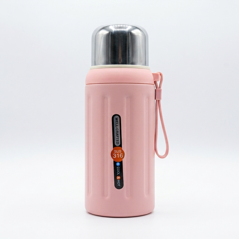 Premium Pink Thermal Insulated Vacuum Flask Water Bottle