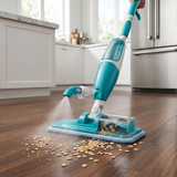 3-in-1 Smart Spray Mop & Mechanical Broom Sweeper with Refillable Water Tank, Microfiber Cleaning Pad & 360° Rotating Head – Multi-Surface Hardwood, Tile & Floor Cleane