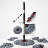 360° Self-Wringing Microfiber Twist Mop with Swivel Joint (Heavy Duty Cleaning)