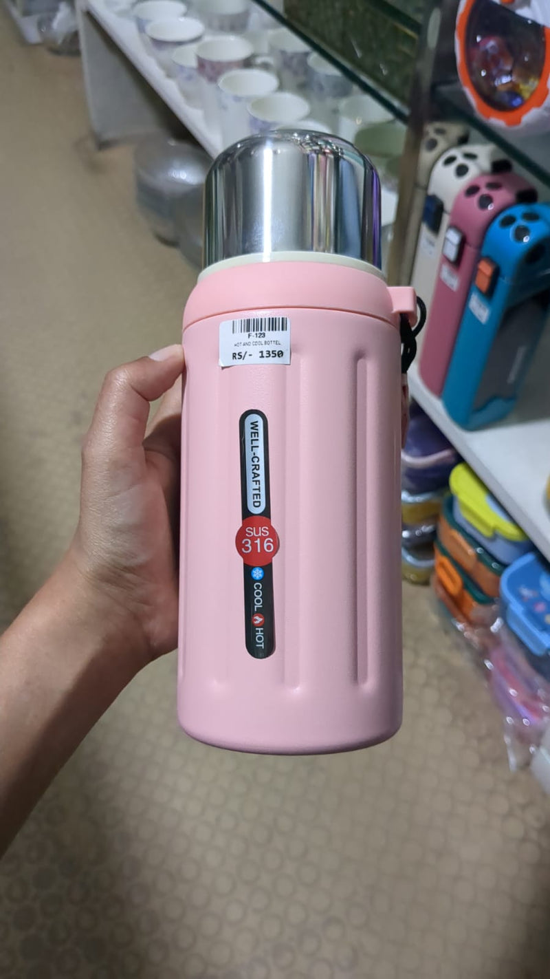 Premium Pink Thermal Insulated Vacuum Flask Water Bottle
