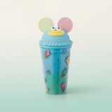 Blue Ice-Cream Cone Character Tumbler with Cookie Ears and Lid