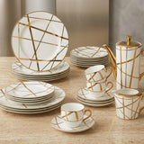 Luxury Bone China Crockery Dinner Set (Complete Tableware Set)