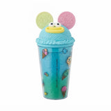 Blue Ice-Cream Cone Character Tumbler with Cookie Ears and Lid