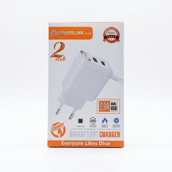 POWERLINK Diva 2 USB 2.4A Smart Fast Charger