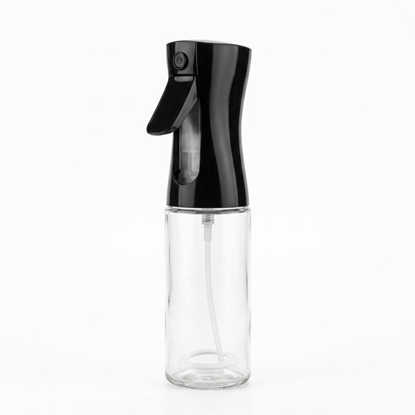 Glass Oil Spray Bottle With Black Pump Head