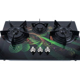 3-Burner Designer Glass Top Gas Stove