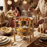 Golden Buffet Chafing Dish / Food Warmer