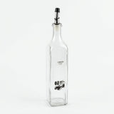 Square Clear Glass Oil Dispenser Bottle