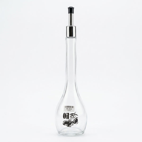 Tall Slim Glass Oil Dispenser Bottle