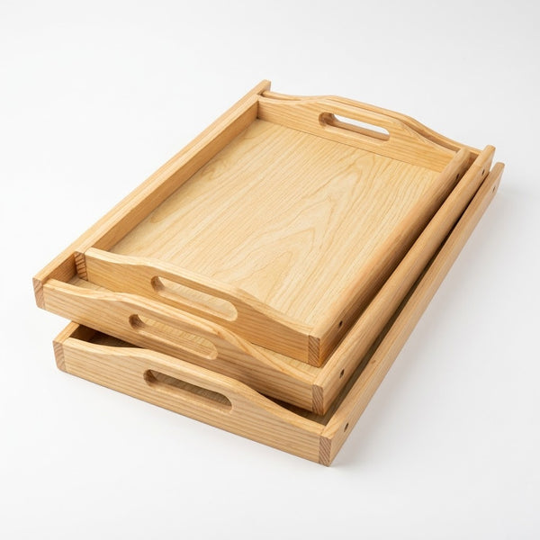 K-Z Collection Wooden Serving Tray Set Of 3